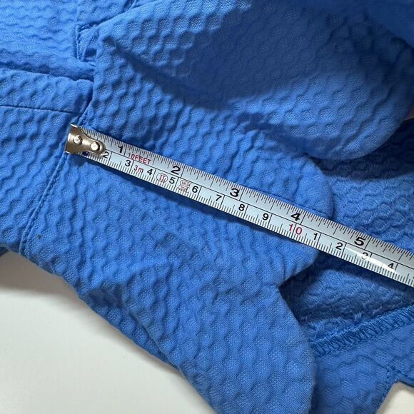 Lilly Pulitzer The Buttercup Shorts Scalloped Blue Textured Size 0 Preppy Summer - Picture 8 of 12